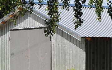 repairing Fedw Fawr metal garage roofing